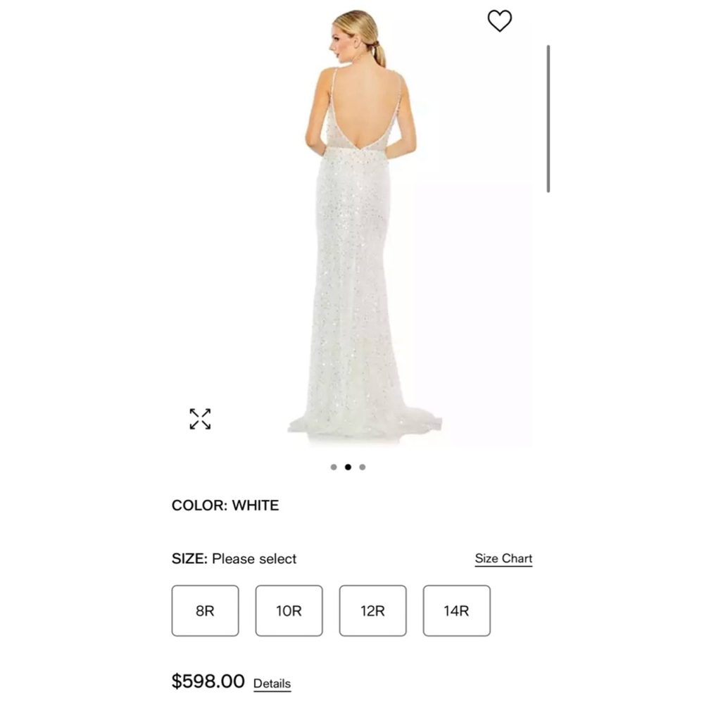 Mac Duggal White Sequin Gown - Picture 3 of 11
